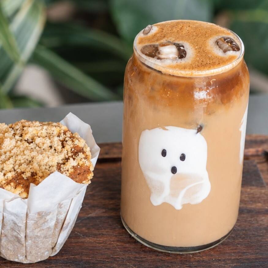 Latte pumpkin spice frío