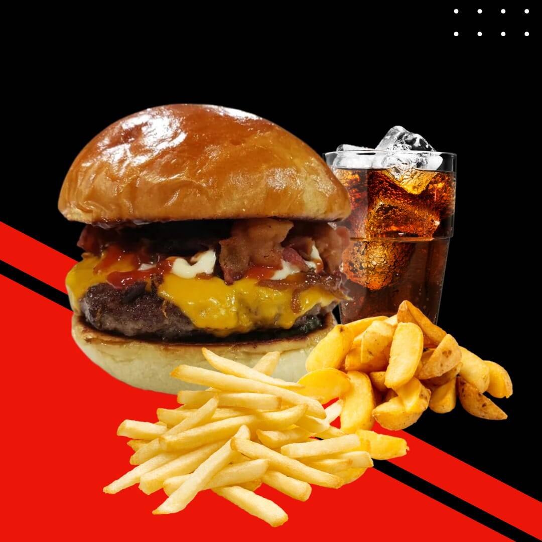 combo Bacon + papas + refresco