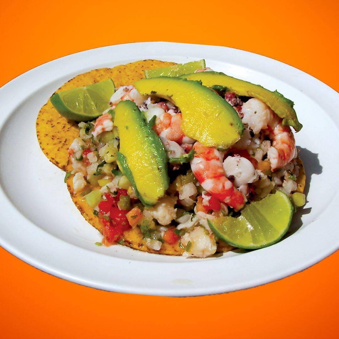 TOSTADA DE CEVICHE DE CAMARON