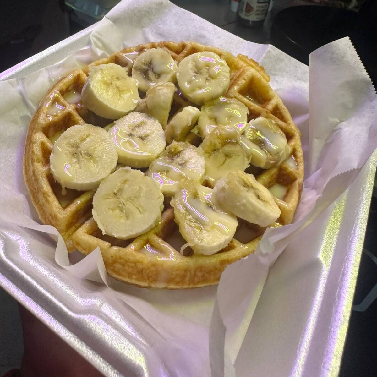 Waffles con Platano
