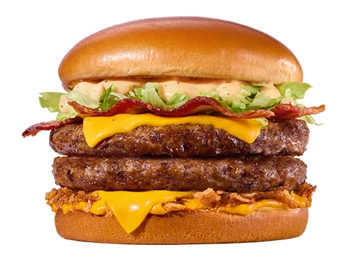O novo sanduíche contém dois hambúrgueres de carne 100% bovina. O peso total da carne “in natura" (somando-se os dois hambúrgueres) aumentou em 51,7% / 77,6 g, passando de 150 g para 227,6 g, em comparação com o peso total de carne "in natura" (um hambúrg