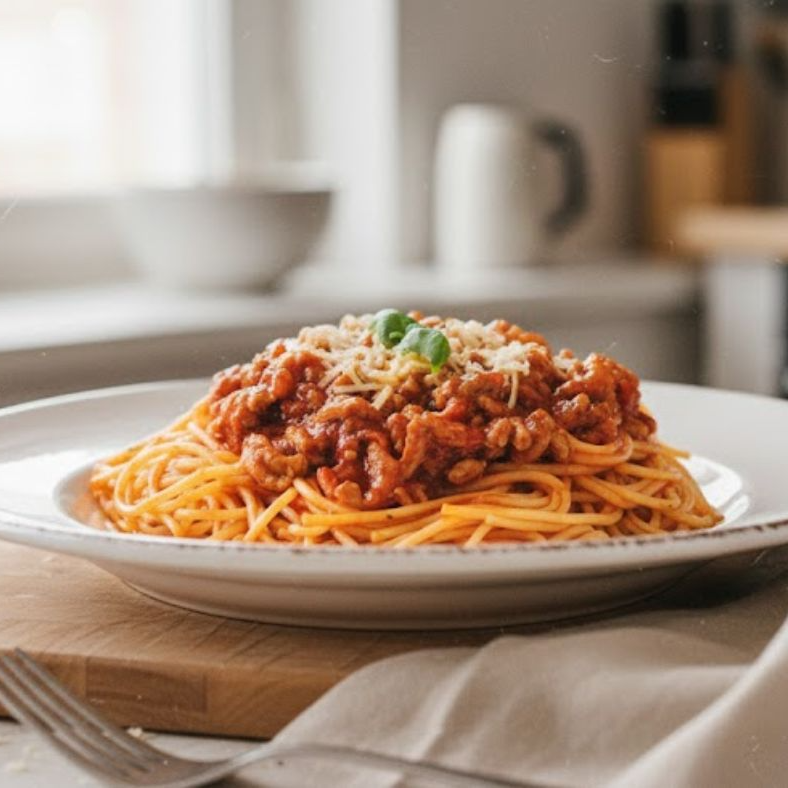 Tallarines a la Bolognesa