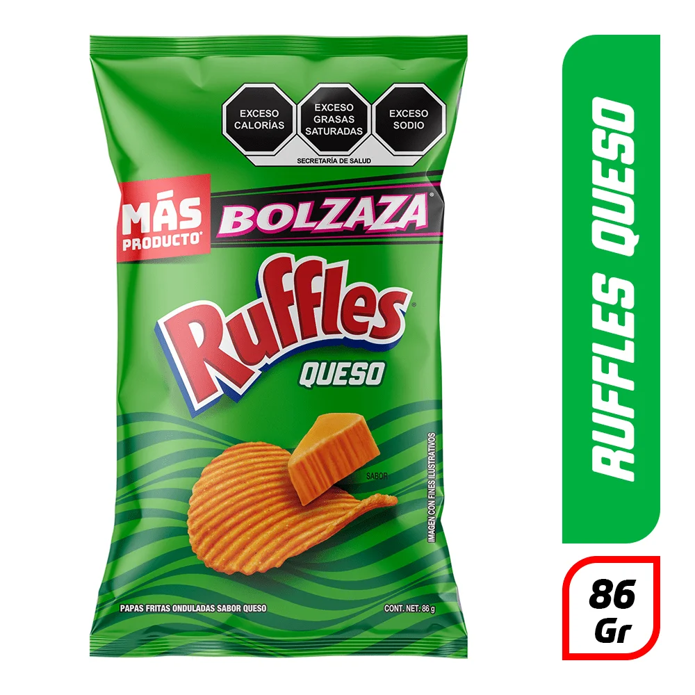 Bolzaza Ruffles Queso 90g