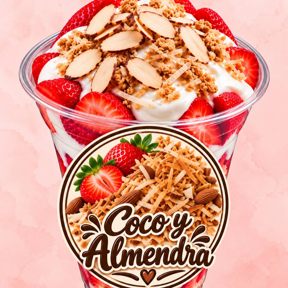 Fresas con Crema Coco y Almendra