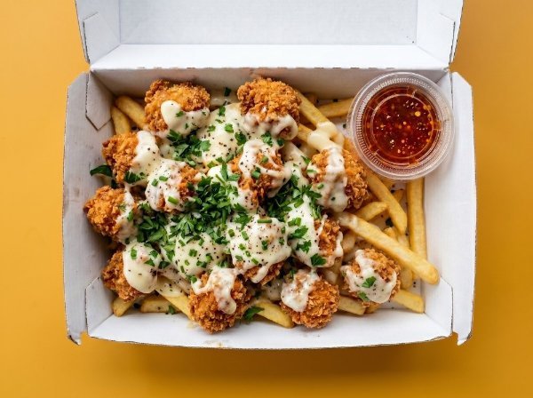 Papas con Boneless Limón Piquin