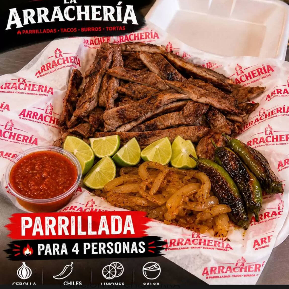 Parrillada de Arrachera 4 Personas 1 Kg