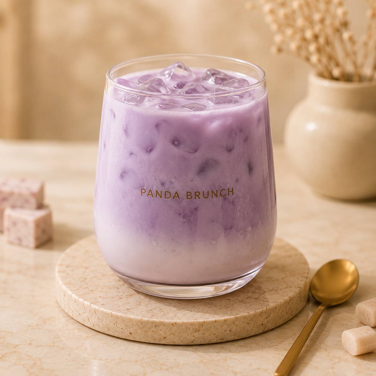 Taro Iced Latte 16 oz