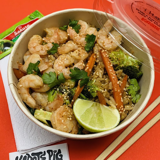 STIR FRY DE ARROZ CON CAMARONES