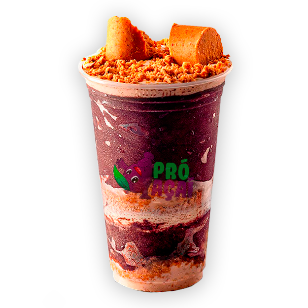 Açaí 300ml cheio de sabor: doce de leite cremoso + paçoca crocante formando aquela mistura doce e intensa que ninguém resiste. É o combo perfeito pra quem ama açaí bem caprichado — difícil pedir só uma vez!