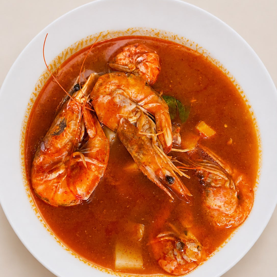 1/2 Orden de Caldo de Camarón