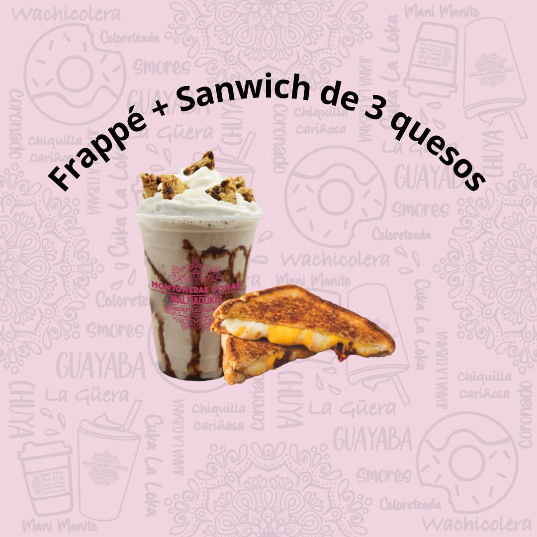 Combo Frappe + Sandwich 3 Quesos