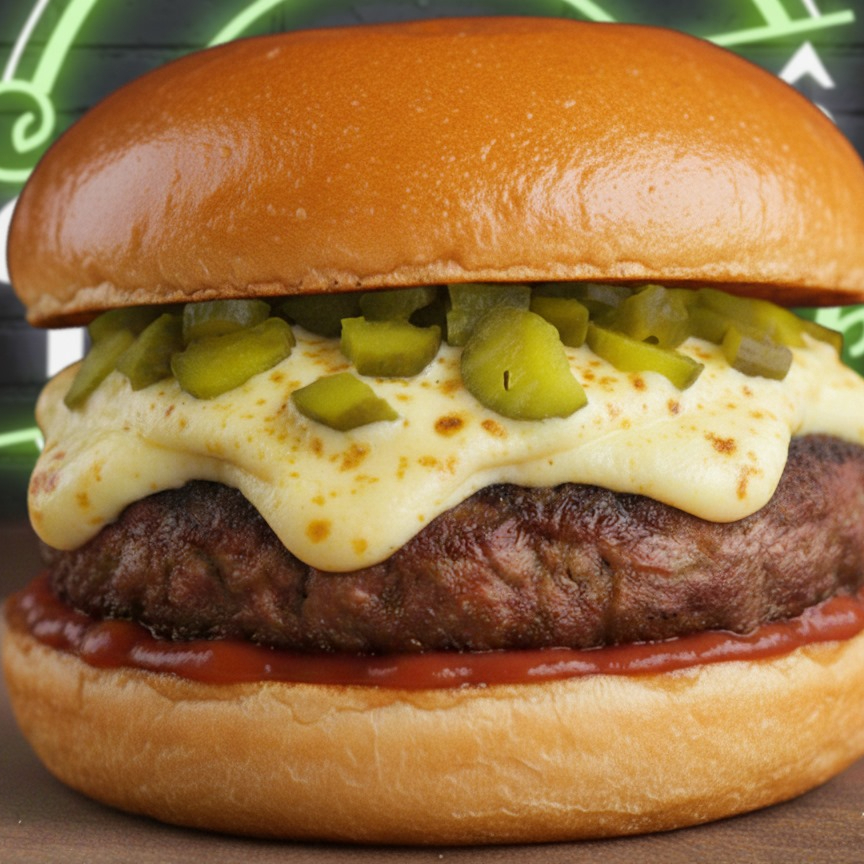 Nosso tradicional red burguer artesanal crispy defumado, com pimenta jalapeño e picles de pepino picado, vegarela e molho especial apimentado levemente agridoce, no pão brioche. Alergênicos: Contém Aveia, Derivados De Trigo E Soja. Pode conter Castanha De Caju. Contém Glúten.