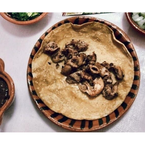 Taco de tripa de leche