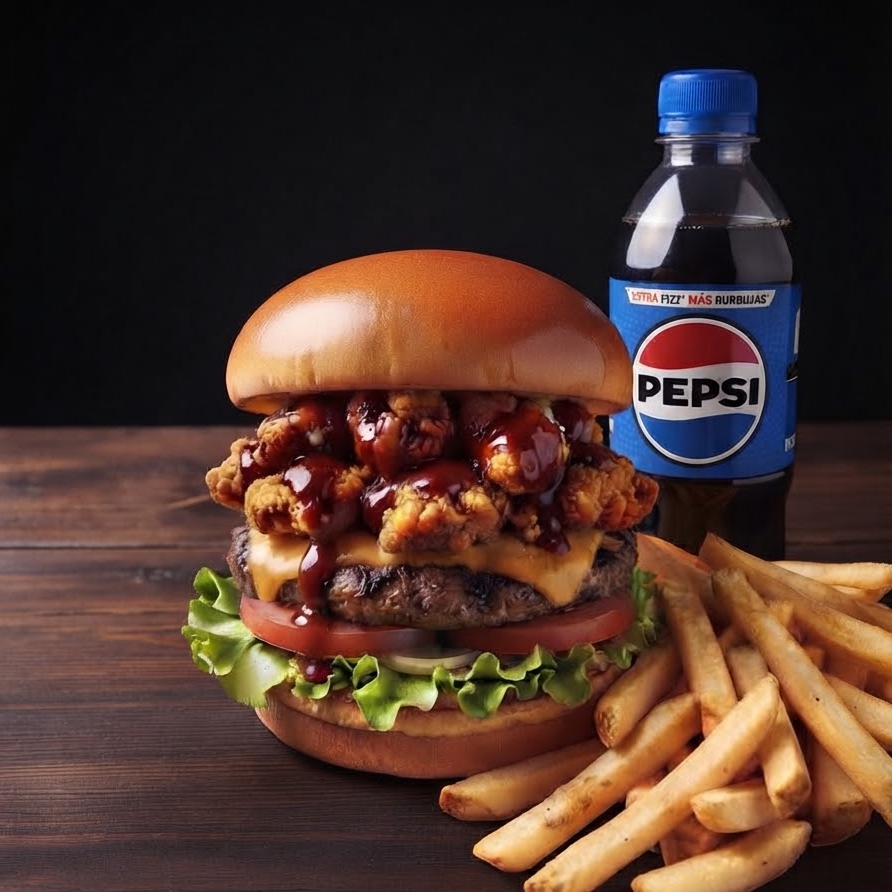 Combo Burger Boneless BBQ