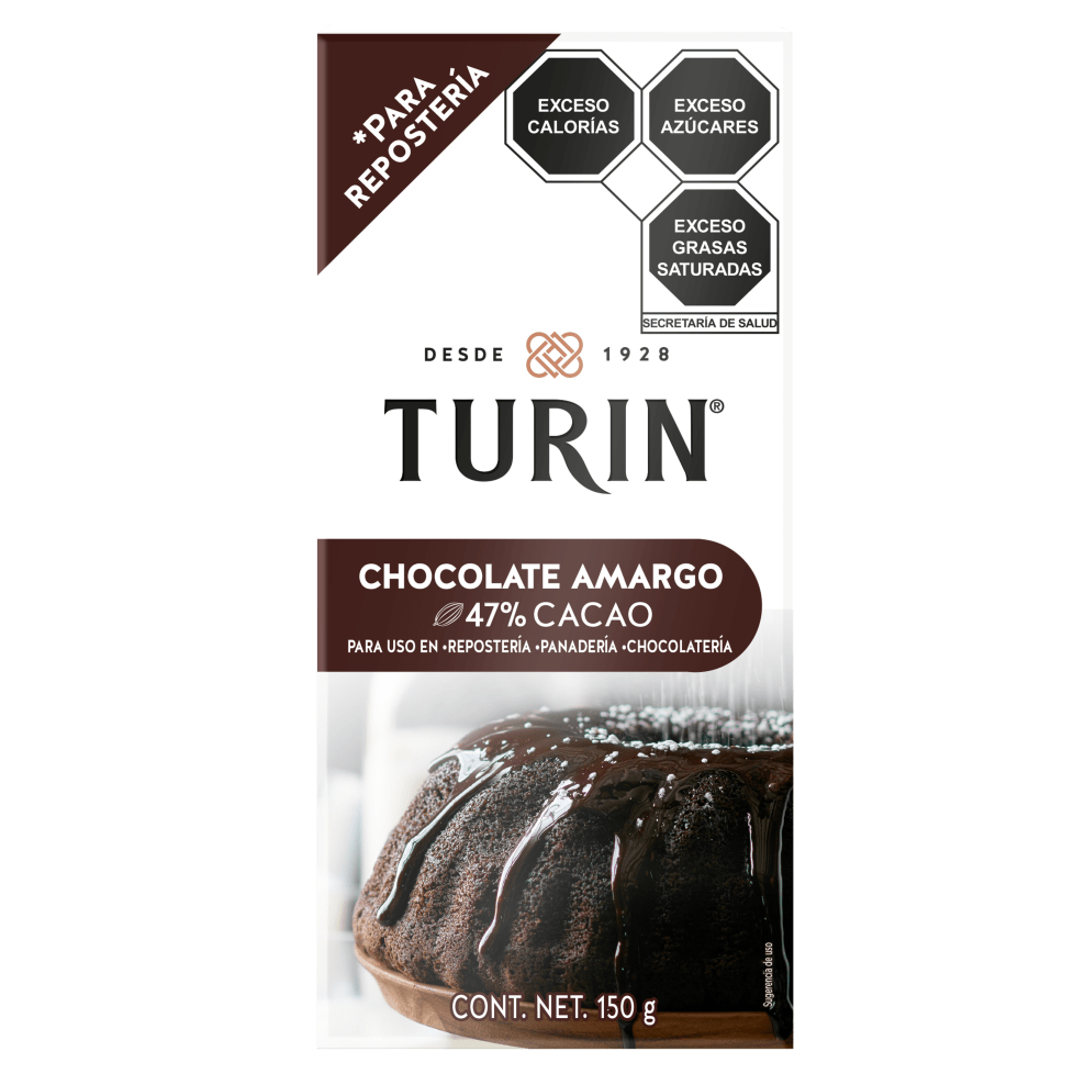 Turin Chocolate Amargo para Repostería 150 G