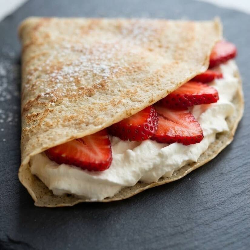 Crepa de Fresas con Crema
