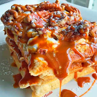 Cajeta Stuffed Waffle