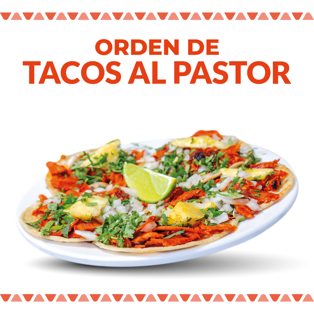 Orden de Tacos Al Pastor (5 pzas)