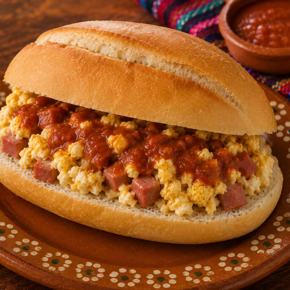 Torta de Huevo con Salchicha