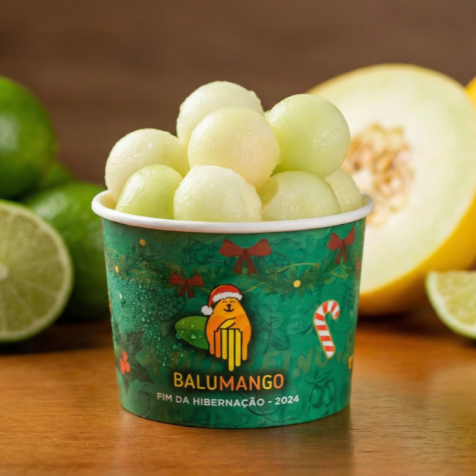 Melão em bolinhas super refrescante com um toque especial de limão 🍋 Perfeito para quem ama um sabor leve com aquele azedinho irresistível!