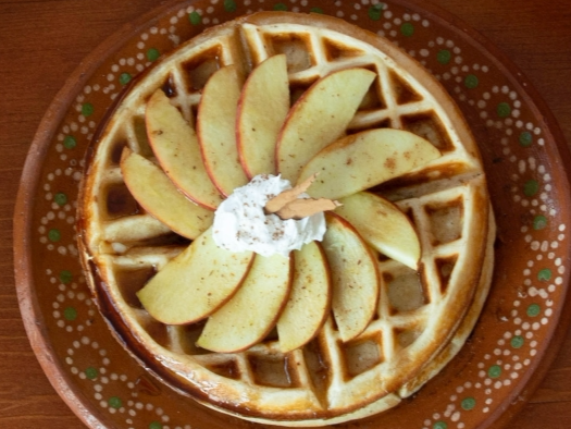 Waffle de Manzana