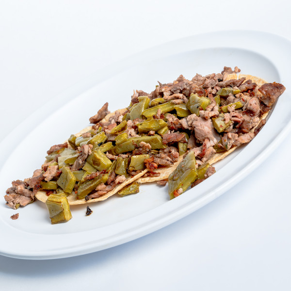 TACOS DE COSTILLA C/NOPAL (2) 130grs