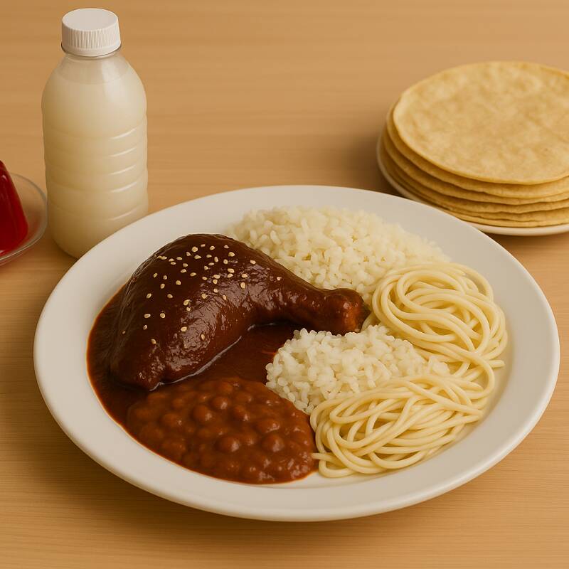 Combo de Pollo con Mole 🍗🌶️