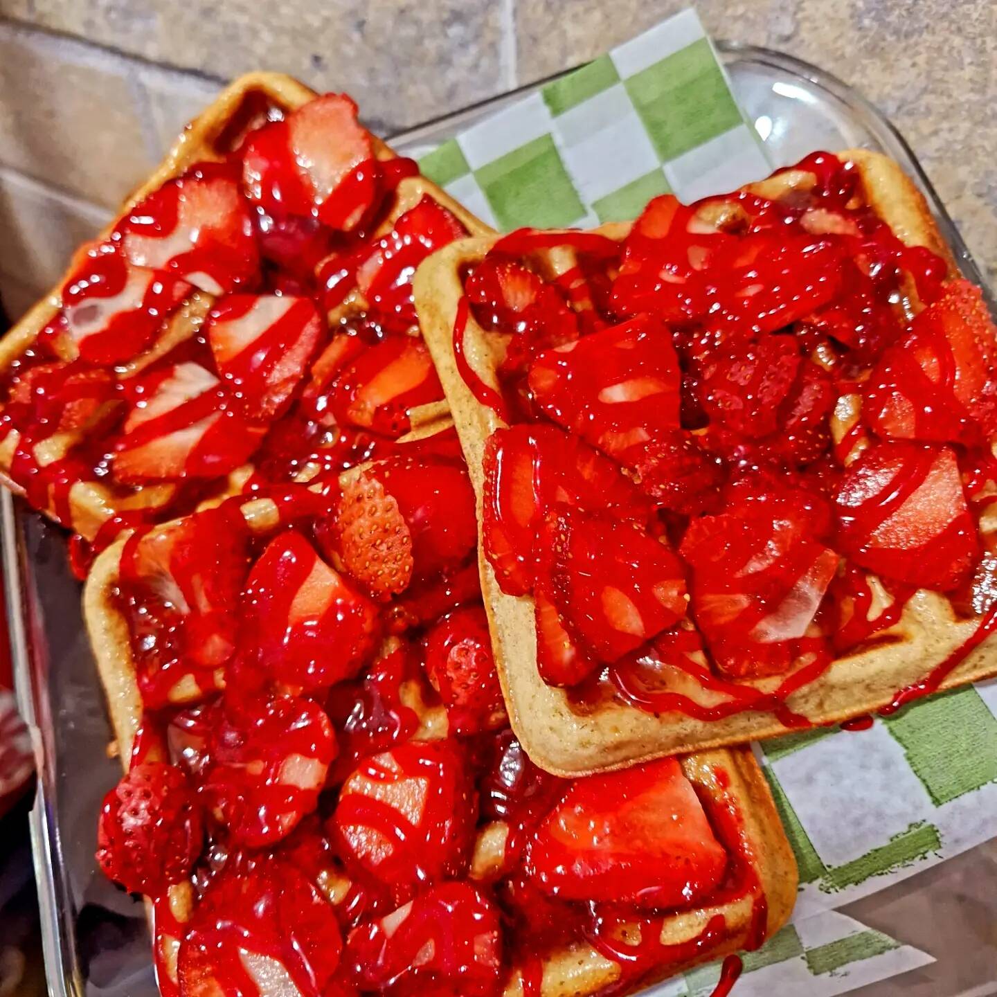 waffle de Nutella con fresa