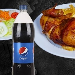 1/2 Pollo + Gaseosa 1.5 L