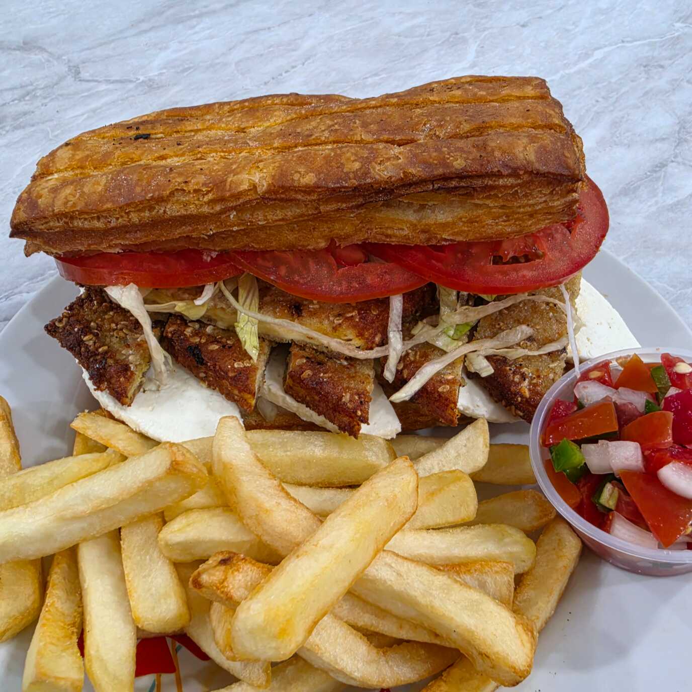 Chapata de Milanesa de Pollo