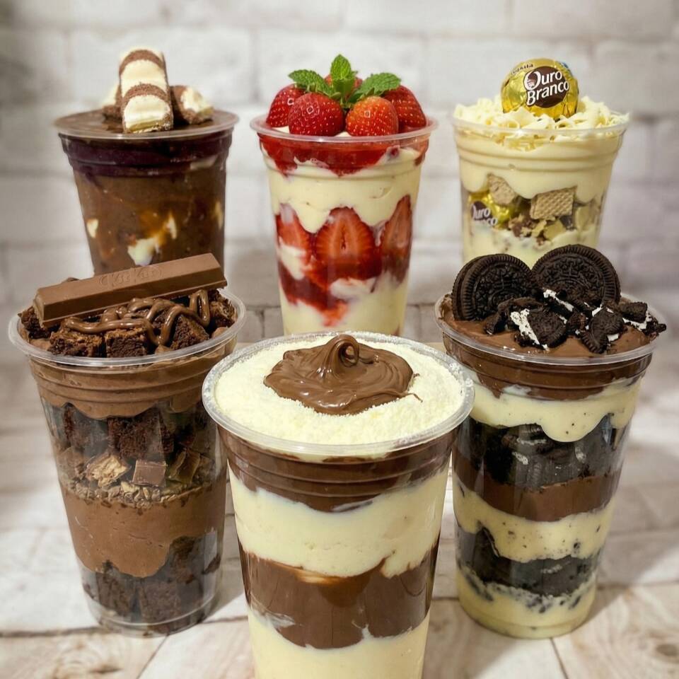 Cremes especiais para gostos especiais! Escolha os seus itens e forme combinações únicas com os adicionais que você mais gosta, incluindo cremes 100% caseiros. Imagem ilustrativa.