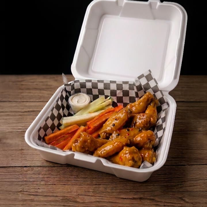 Alitas con salsa maracuya habanero 10 pzs
