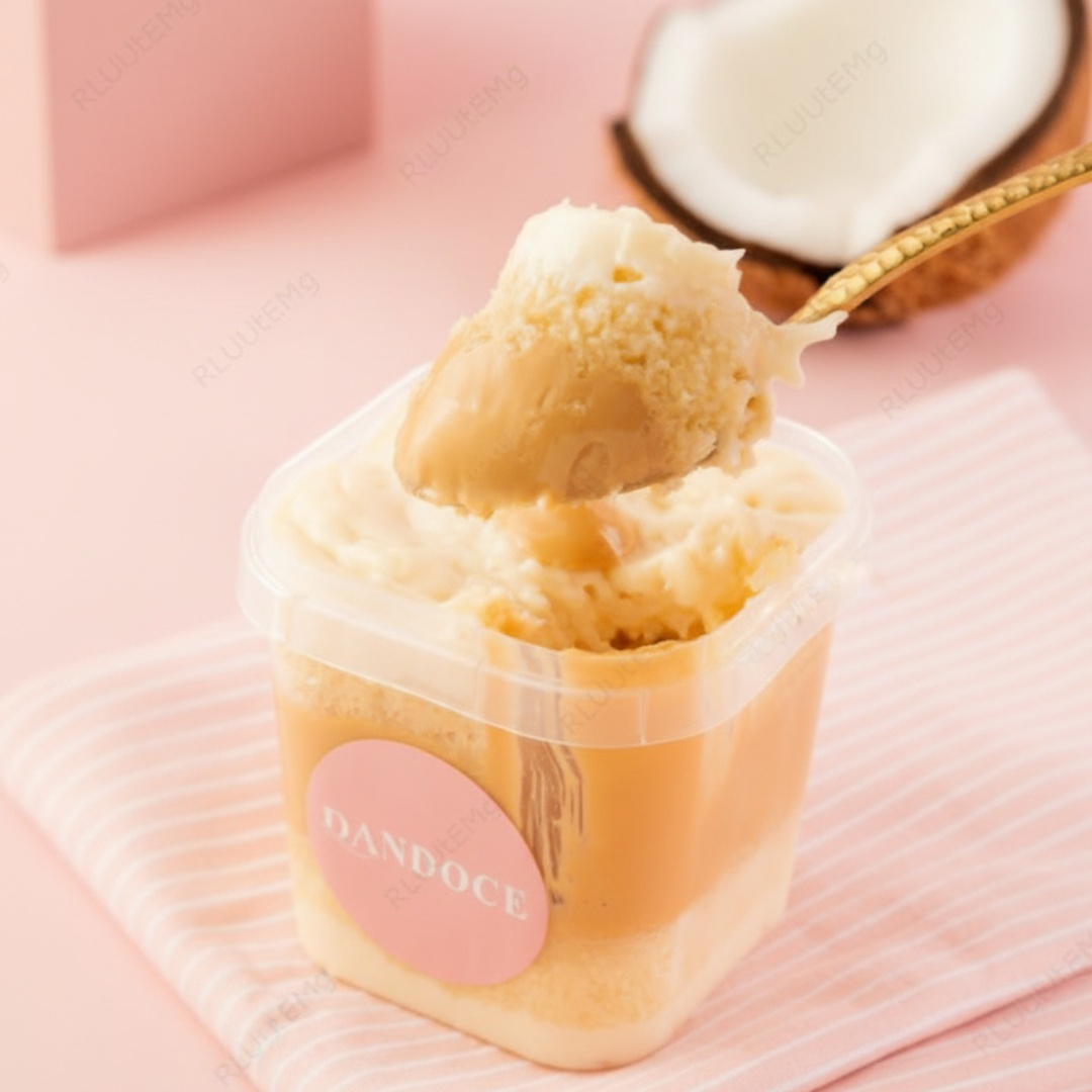 Massa branca com recheio de coco com doce de leite caseiro. Peso médio - 270g