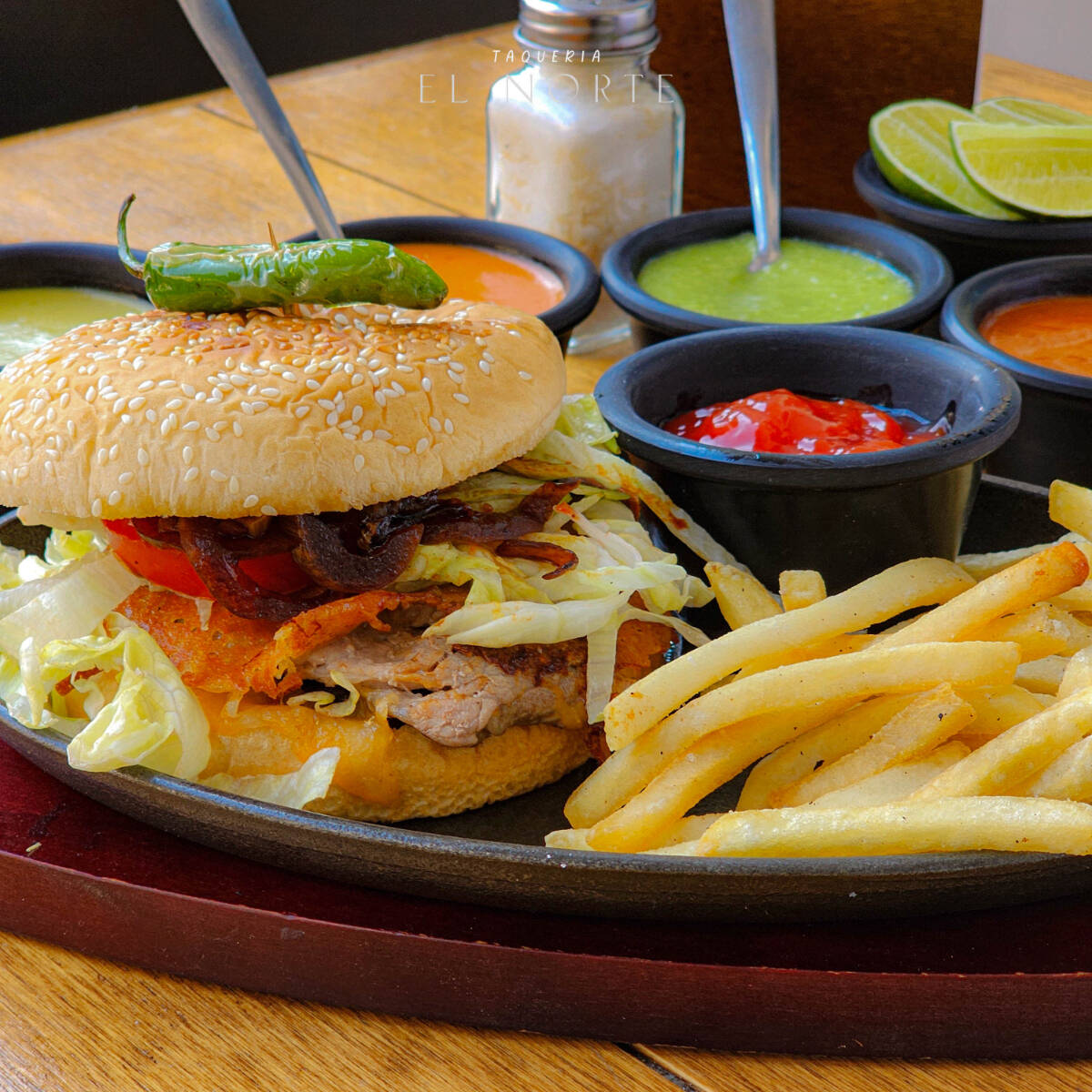 Hamburguesa de Arrachera