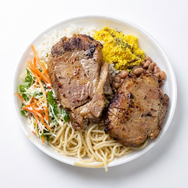 FEJAO, TROPEIRO ARROZ SALADA VINAGRETE MACARAO