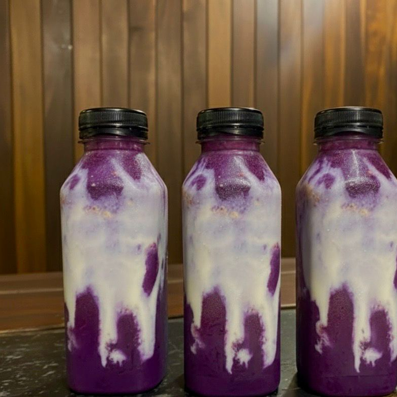 Açai e leite condesado