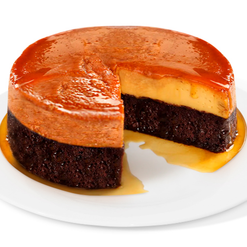 Rebanada de Chocoflan Casero