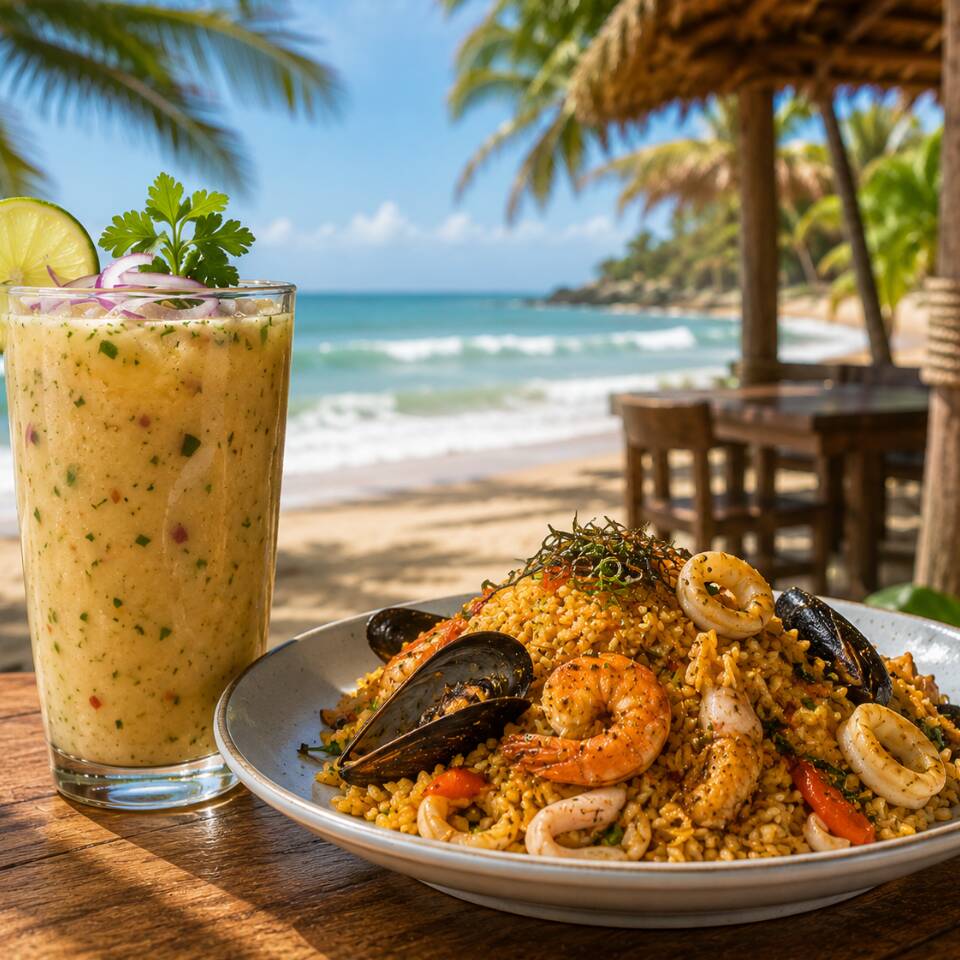 Arroz cMariscos+Leche de TigreGaseosa 300ml