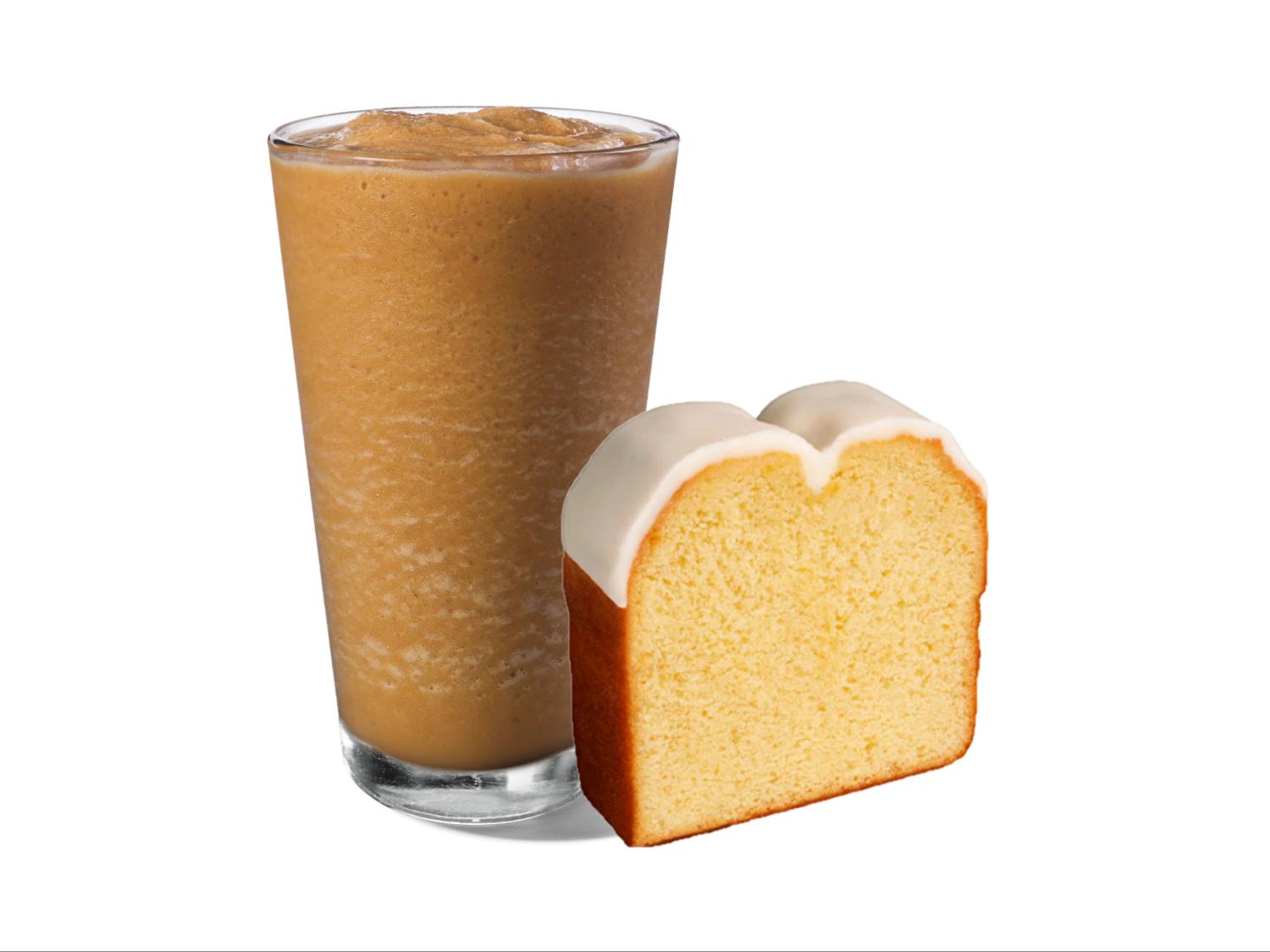 Coffe Frapp + Lemon Loaf Cake