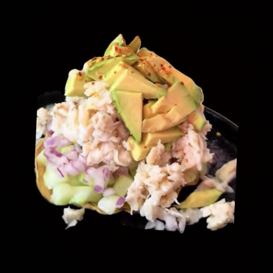 Tostada de Carne de Jaiba