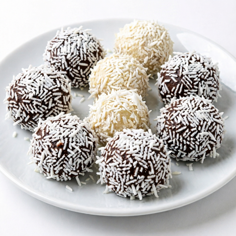12 unidades de docinhos com 20g cada envolvido no coco em flocos
