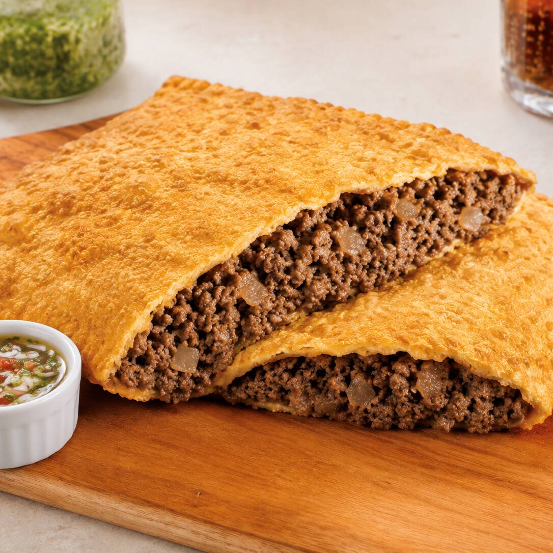Pastel Especial de 30cm repleto de carne moída, mussarela, presunto ,ovo, tomate e azeitonas. Sem dúvida o mais pedido. Experimente, perfeito para grandes fomes.