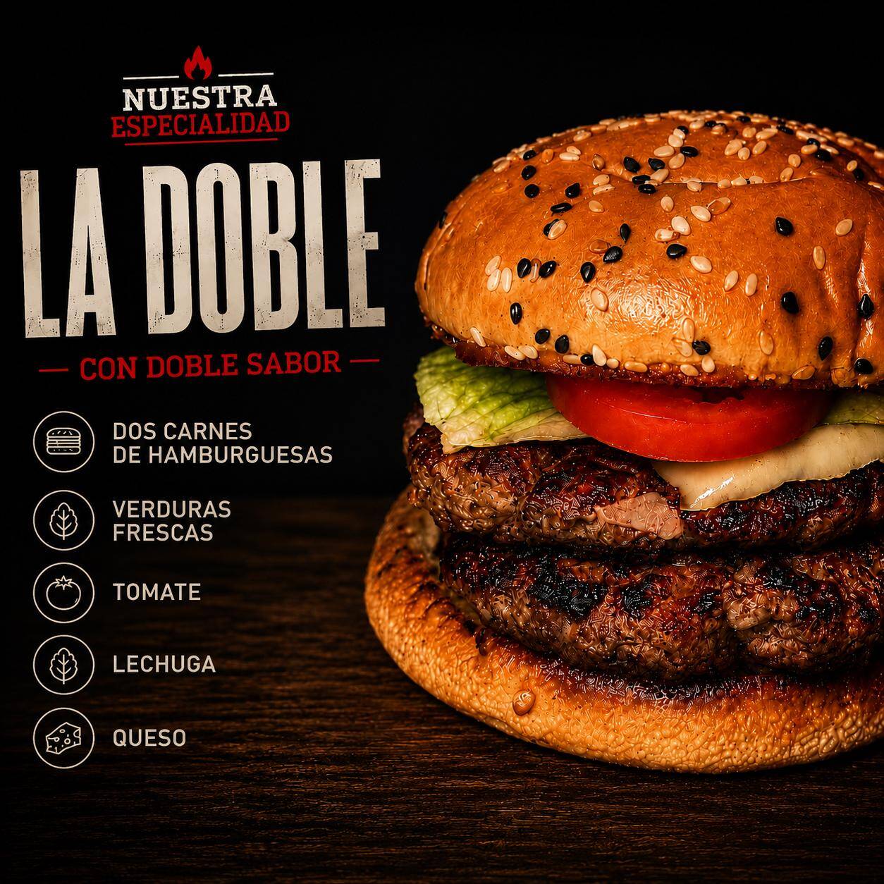 Hamburguesa Doble