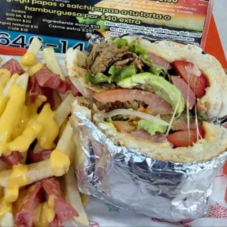 Torta Emir Especial con Salchipapas