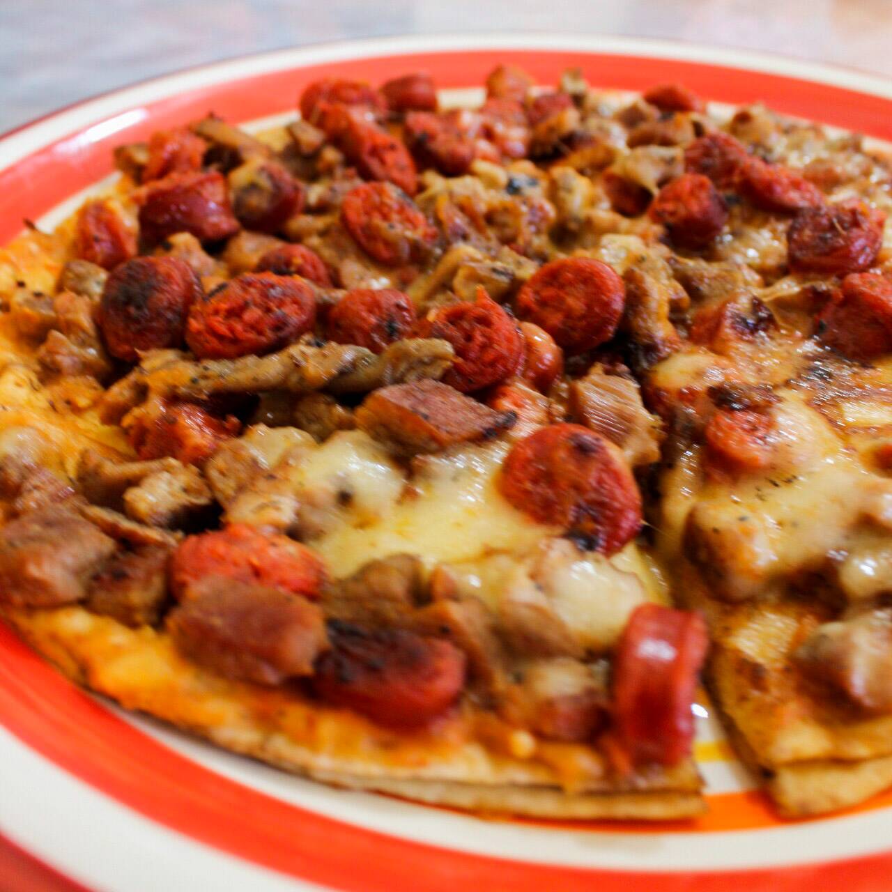 PIZZA ARRACHERA / CHISTORRA