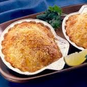 Casquinha de siri, 1 casquinha individual de aproximadamente 90 gramas