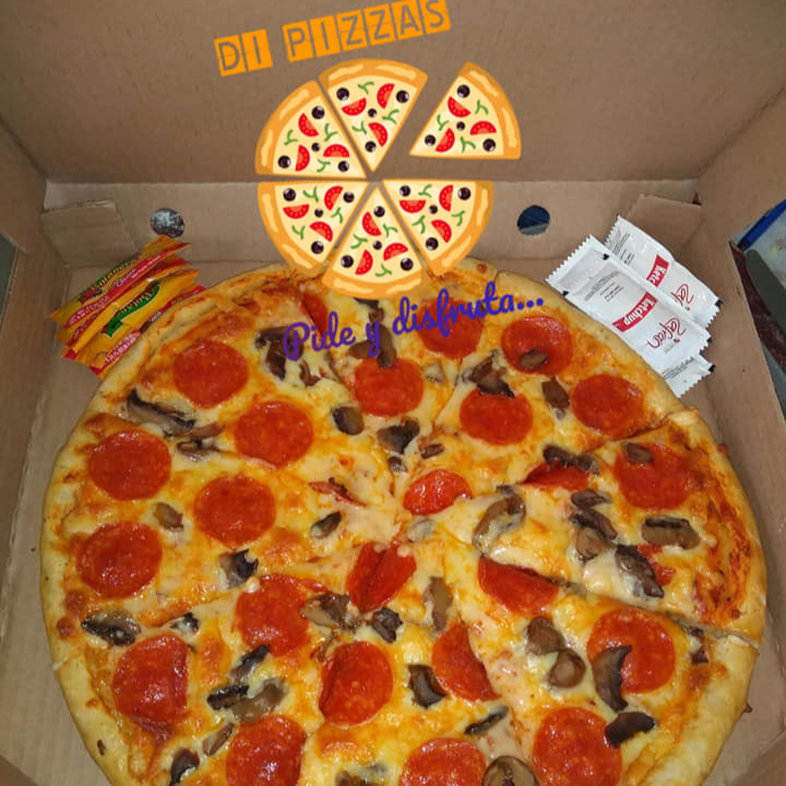 Pizza Combinada de Pepperoni y Champiñones de 14"
