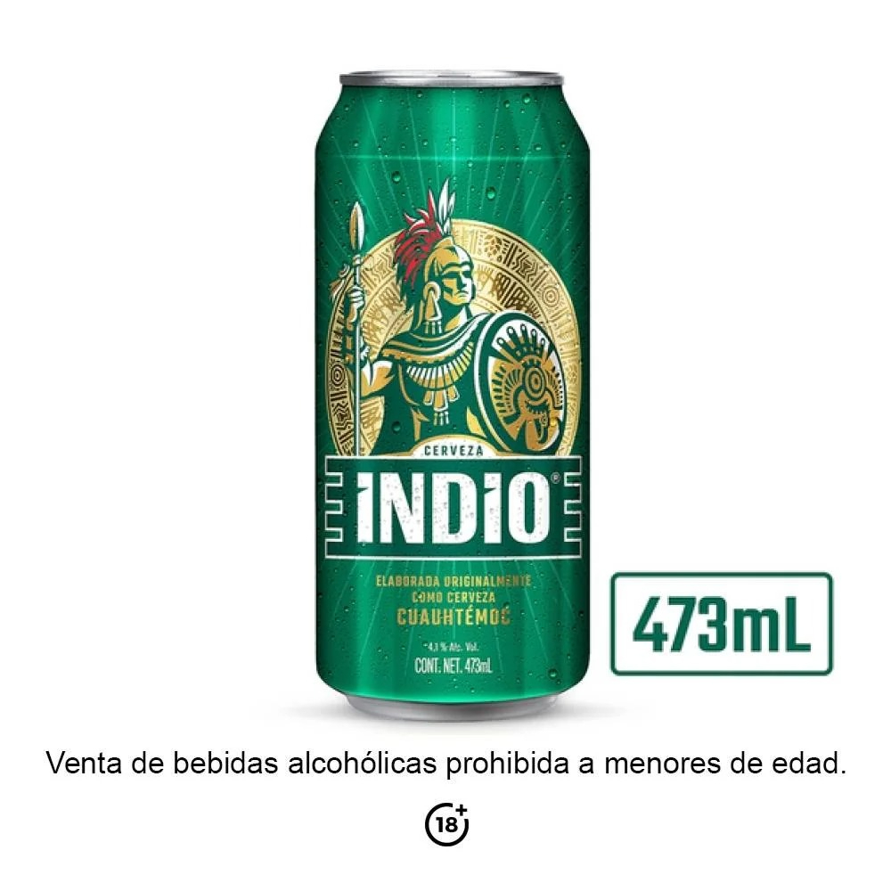 Indio Cerveza Latón 473ml
