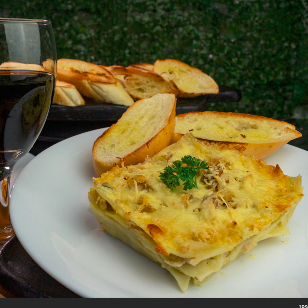Lasaña Pollo y Champiñones