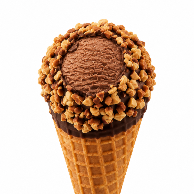 Cono de Nieve Cacahuate con Chocolate